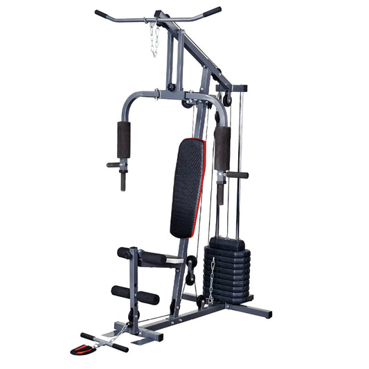 Essential Multi Gym Station – Full Body Home Workout Machine with 45kg/66kg Weight Stack – Chest Press, Lat Pulldown & Leg Developer – Heavy-Duty Steel Construction for Strength Training