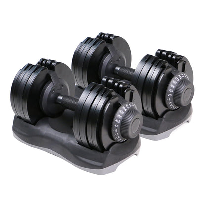 32.5kg Adjustable Dumbbell Pair – 12-in-1 Each | Quick Select Free Weights Set from 5kg to 32.5kg | Compact Dumbbells for Home Gym Strength & Full-Body Training