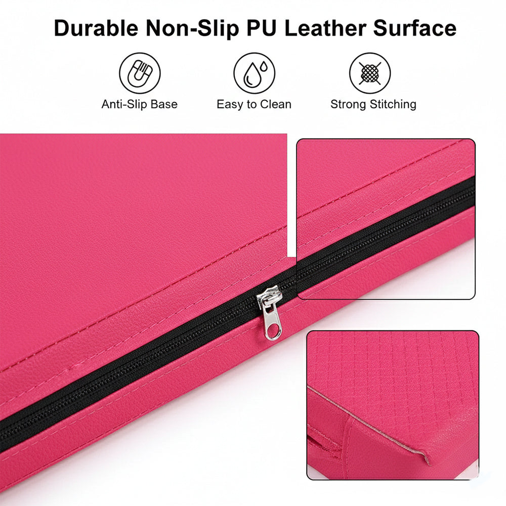 Extra Thick Tri‑Fold Yoga Mat – Non‑Slip PU Foam Gym Mat