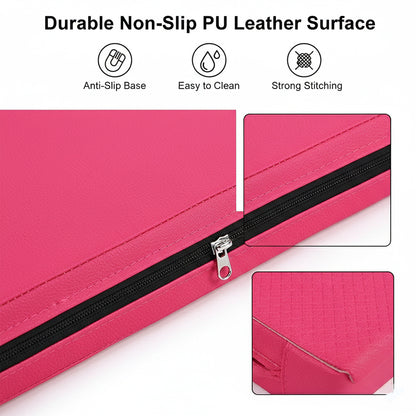 Extra Thick Tri‑Fold Yoga Mat – Non‑Slip PU Foam Gym Mat