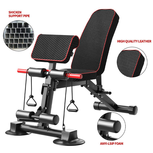 7-Position Adjustable Weight Bench – Foldable Home Gym Strength Training Equipment with 320KG Capacity – Multi-Angle Workout Bench for Incline, Decline, and Flat Exercises – High-Density Padded Comfort