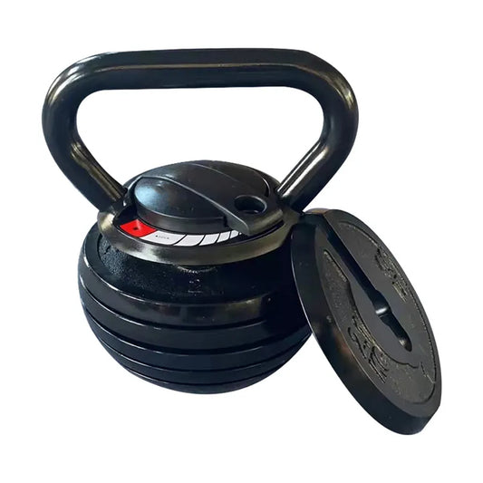 18kg Adjustable Kettlebell Weight Set – 7-in-1 Space-Saving Home Gym Equipment – Quick-Lock System for Fast Adjustments from 3.6kg to 18kg – Premium Cast Iron Build with Ergonomic Handle Grip