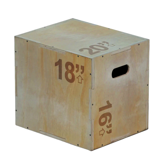 3-in-1 Wooden Plyometric Jump Box – Premium Training Platform for CrossFit, HIIT & Strength Workouts – Multiple Height Options – Heavy-Duty Construction for Home & Commercial Gyms