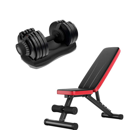32.5kg Adjustable Dumbbell Pair – 12-in-1 Each | Quick Select Free Weights Set from 5kg to 32.5kg | Compact Dumbbells for Home Gym Strength & Full-Body Training