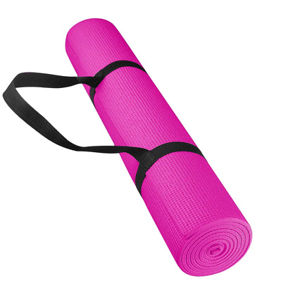 15mm Extra-Thick Yoga Mat with Strap – Non-Slip NBR Foam for Yoga, Pilates & Floor Exercises – Joint-Friendly & Eco-Friendly Design