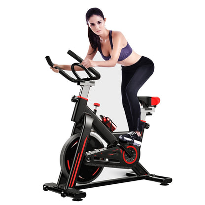 CURSOR FITNESS Pro-Ride Exercise Bike – Silent Belt Drive Indoor Cycling Trainer – Adjustable Resistance & LCD Monitor – Cushioned Seat & Handlebars – Home Cardio Workout Equipment
