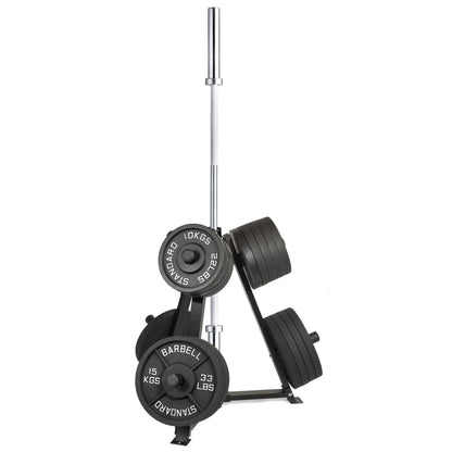 Vertical Weight Disc & Dumbbell Storage Rack – Heavy-Duty 300kg Capacity Organizer – Space-Saving Home Gym Rack with 6 Secure Fasten Clamps – Compact Design for 5cm Weight Plates