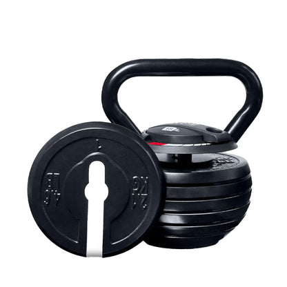 18kg Adjustable Kettlebell Weight Set – 7-in-1 Space-Saving Home Gym Equipment – Quick-Lock System for Fast Adjustments from 3.6kg to 18kg – Premium Cast Iron Build with Ergonomic Handle Grip