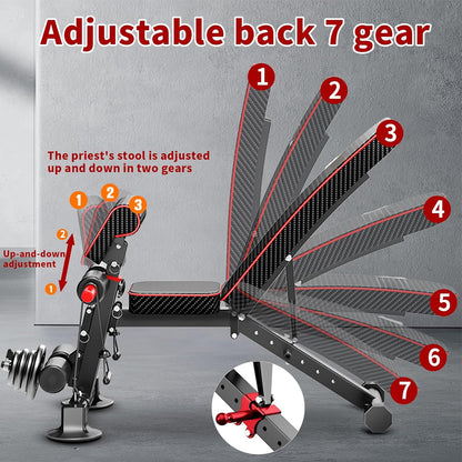 7-Position Adjustable Weight Bench – Foldable Home Gym Strength Training Equipment with 320KG Capacity – Multi-Angle Workout Bench for Incline, Decline, and Flat Exercises – High-Density Padded Comfort