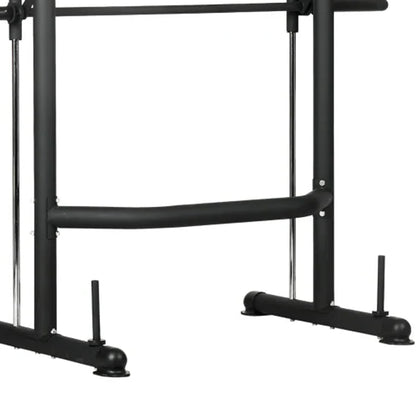 Professional Smith Machine Squat Rack – Integrated Pull-Up Bar & Adjustable Height – 550 LBS Capacity – Heavy-Duty Steel Frame – Complete Strength Training Solution for Home Gyms
