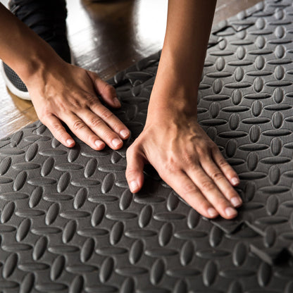 Premium Interlocking Puzzle Exercise Mats – 10mm EVA Foam Tiles for Home Gym Flooring – Non-Slip, Shock-Absorbing, Water-Resistant – Customizable Protective Workout Mats – Easy to Install