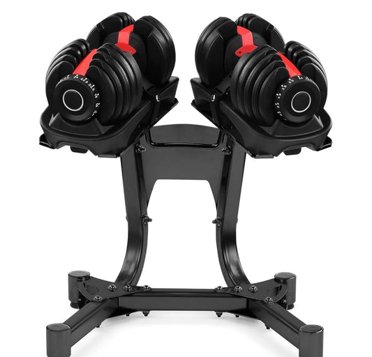 Adjustable Dumbbell Stand with 24kg & 40kg Set Options – Heavy-Duty Storage Rack with Safety Strap – Space-Saving Home Gym Organizer – Sturdy Fitness Equipment Solution