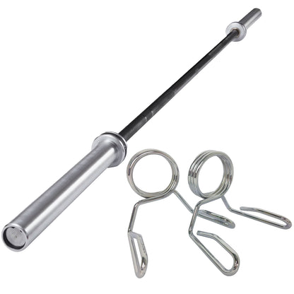 Barbell with attachments on a white background