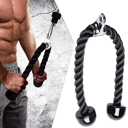Cable Machine Attachments – Tricep Rope, V Bar, Curl & Lat Pulldown Bars with Carabiner Clips for Home Gym Strength Training