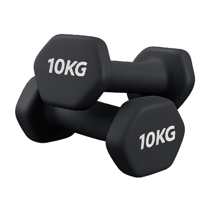 Neoprene Hex Dumbbells – Anti-Roll Non-Slip Hand Weights with Soft-Touch Grip – Available in Singles, Pairs & Sets – Premium Home Fitness Equipment