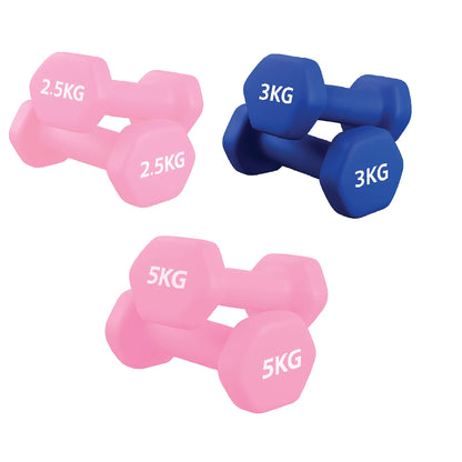 Neoprene Hex Dumbbells – Anti-Roll Non-Slip Hand Weights with Soft-Touch Grip – Available in Singles, Pairs & Sets – Premium Home Fitness Equipment