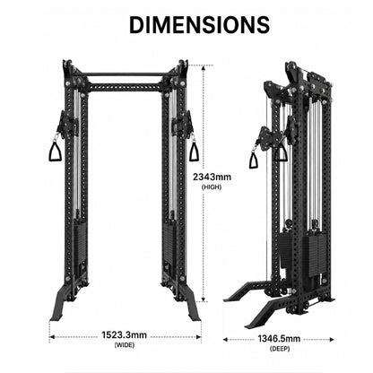 Strength & Conditioning Rack with Cable Crossover Training Station
