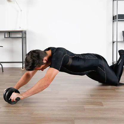 Ab roller with wheels on a white background