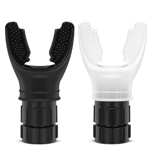 Black and white dental tool on a white background
