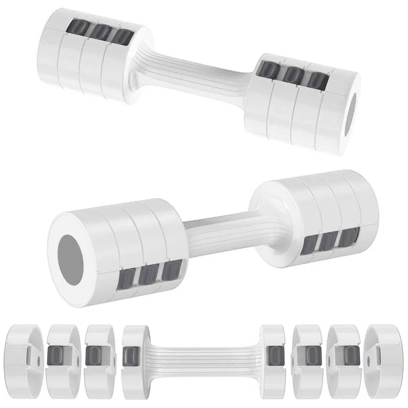 Adjustable Dumbbell Pair – 3-in-1 Weights for Men & Women | Choose 2x2.5kg or 2x10kg | Compact Dumbbells for Home Gym & Full-Body Workouts
