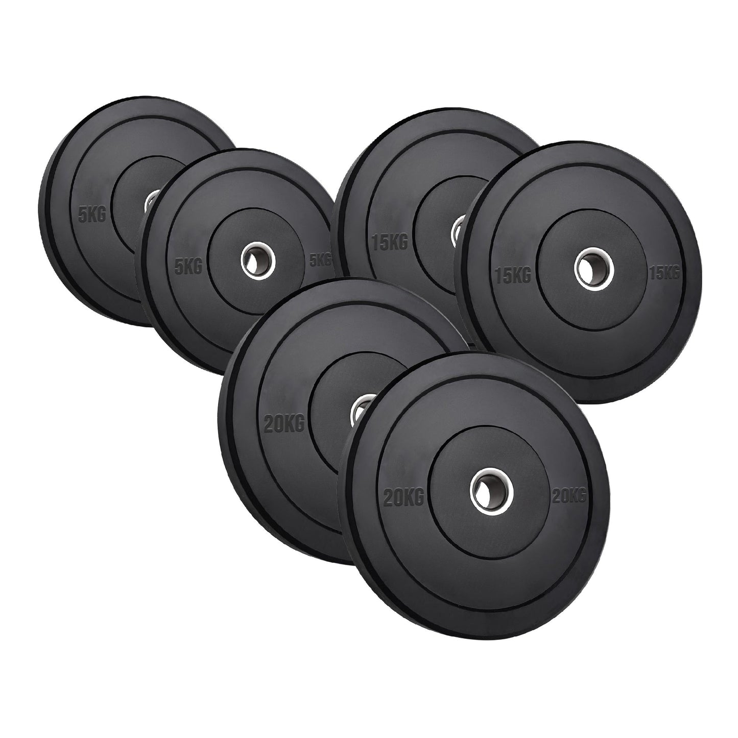 Olympic Bumper Plates – Premium Rubber-Coated Weights with 2" Steel Insert – Ideal for Powerlifting, CrossFit & Weightlifting – Singles, Pairs & Sets Available