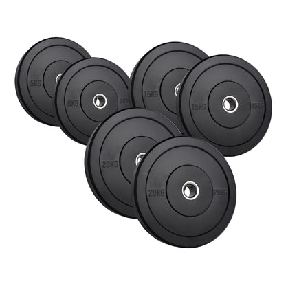 Olympic Bumper Plates – Premium Rubber-Coated Weights with 2" Steel Insert – Ideal for Powerlifting, CrossFit & Weightlifting – Singles, Pairs & Sets Available