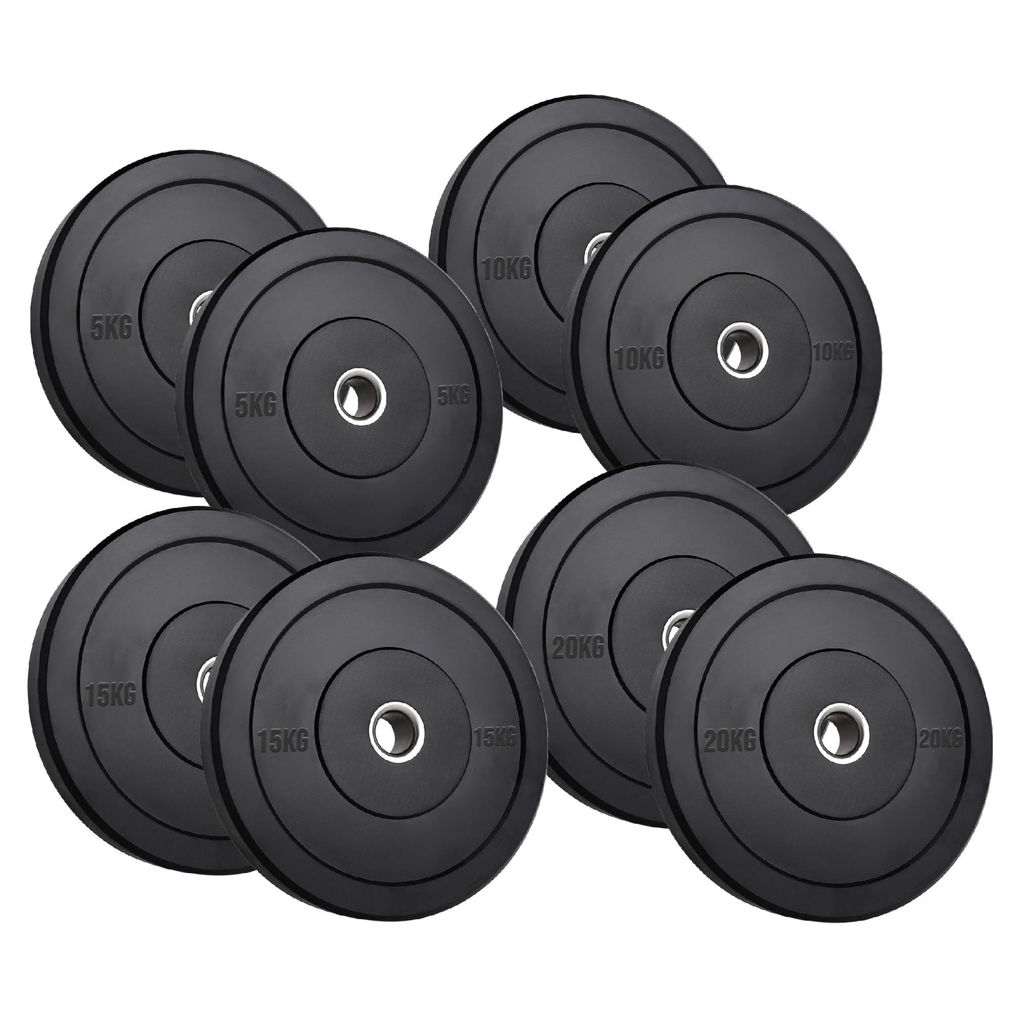 Olympic Bumper Plates – Premium Rubber-Coated Weights with 2" Steel Insert – Ideal for Powerlifting, CrossFit & Weightlifting – Singles, Pairs & Sets Available
