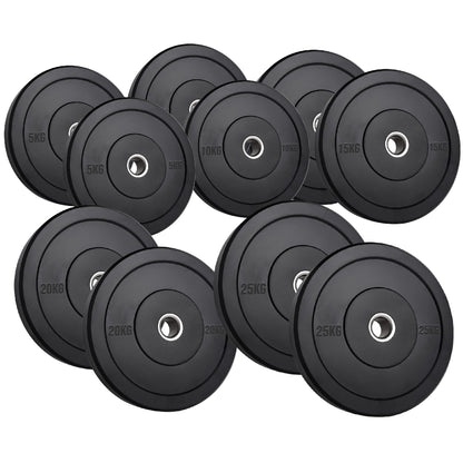 Olympic Bumper Plates – Premium Rubber-Coated Weights with 2" Steel Insert – Ideal for Powerlifting, CrossFit & Weightlifting – Singles, Pairs & Sets Available