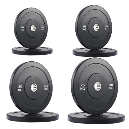Olympic Bumper Plates – Premium Rubber-Coated Weights with 2" Steel Insert – Ideal for Powerlifting, CrossFit & Weightlifting – Singles, Pairs & Sets Available