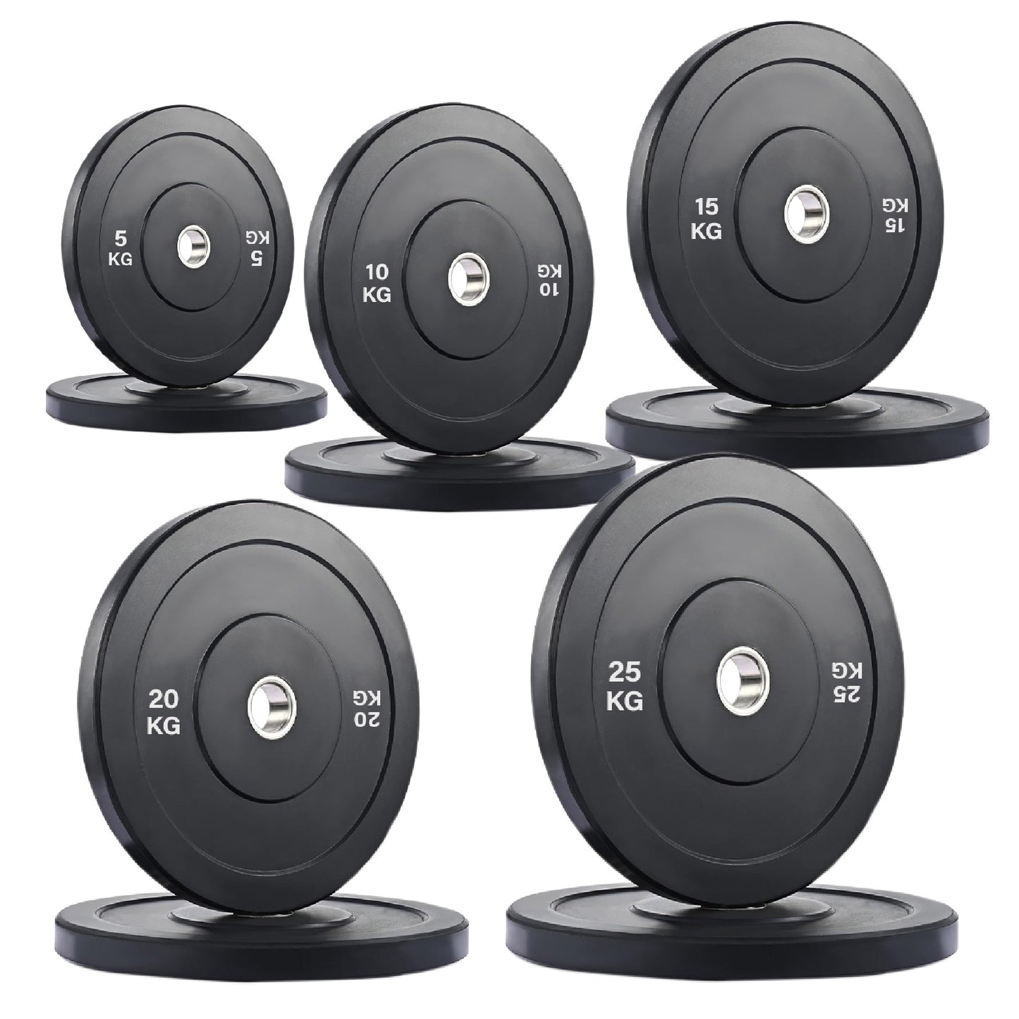Olympic Bumper Plates – Premium Rubber-Coated Weights with 2" Steel Insert – Ideal for Powerlifting, CrossFit & Weightlifting – Singles, Pairs & Sets Available