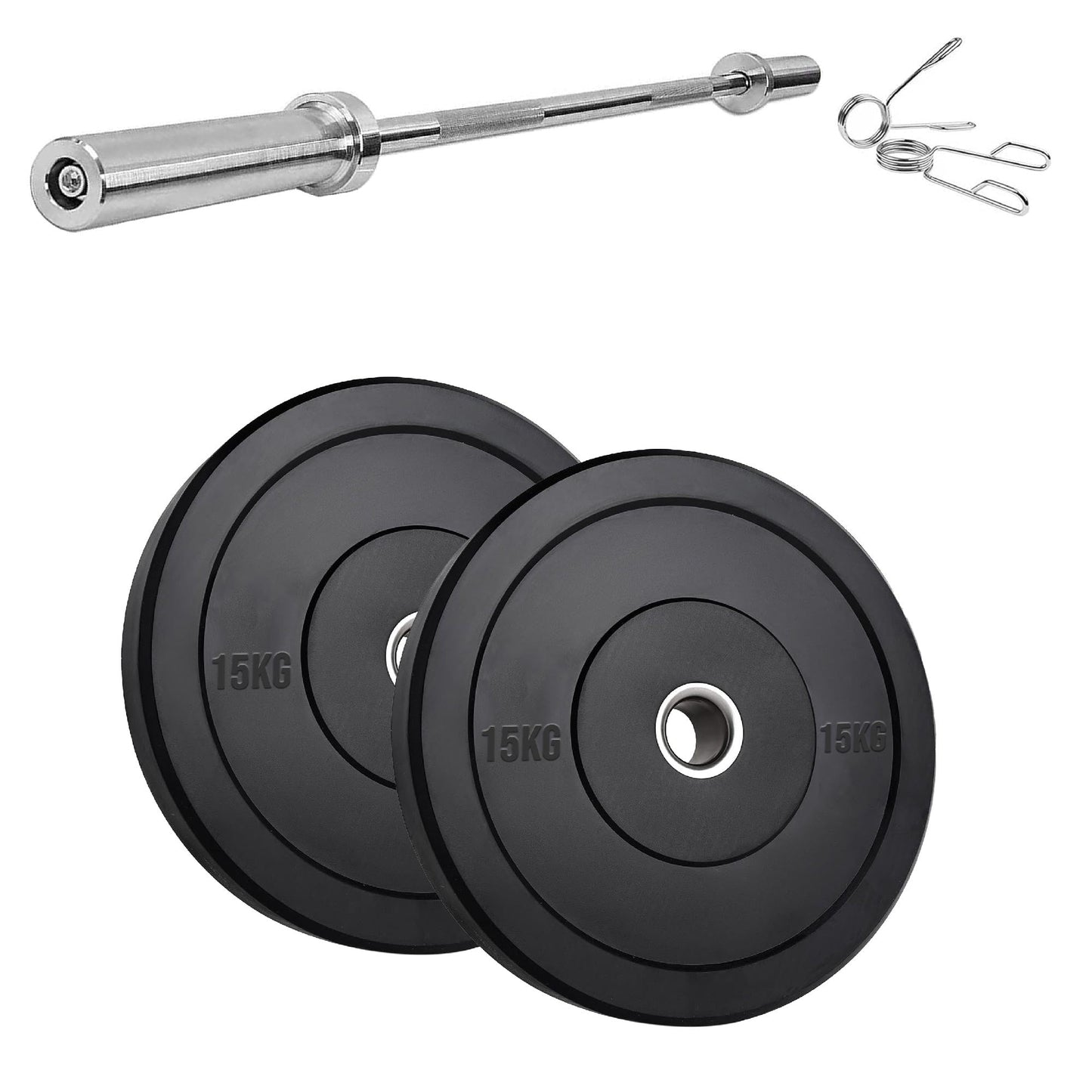 Olympic Bumper Plates – Premium Rubber-Coated Weights with 2" Steel Insert – Ideal for Powerlifting, CrossFit & Weightlifting – Singles, Pairs & Sets Available