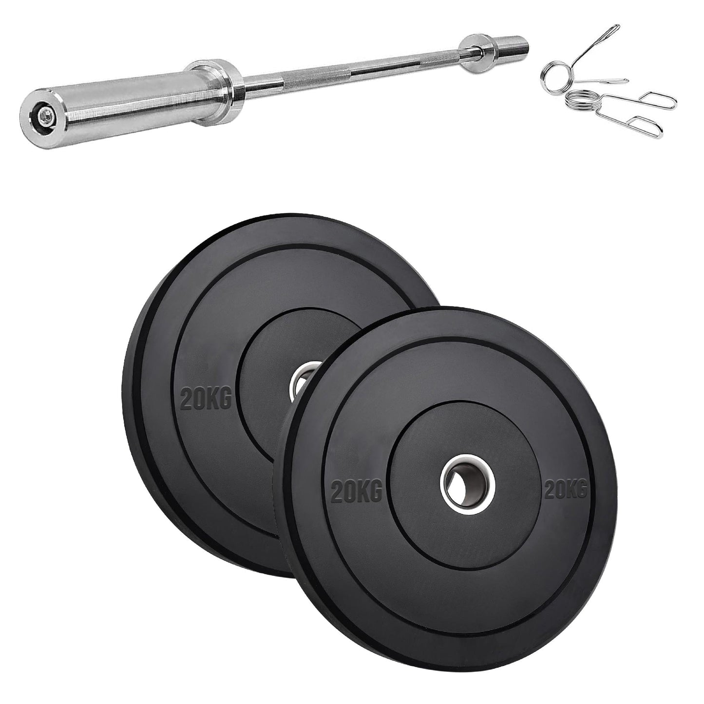Olympic Bumper Plates – Premium Rubber-Coated Weights with 2" Steel Insert – Ideal for Powerlifting, CrossFit & Weightlifting – Singles, Pairs & Sets Available