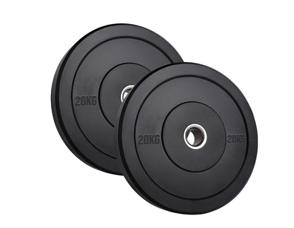Olympic Bumper Plates – Premium Rubber-Coated Weights with 2" Steel Insert – Ideal for Powerlifting, CrossFit & Weightlifting – Singles, Pairs & Sets Available