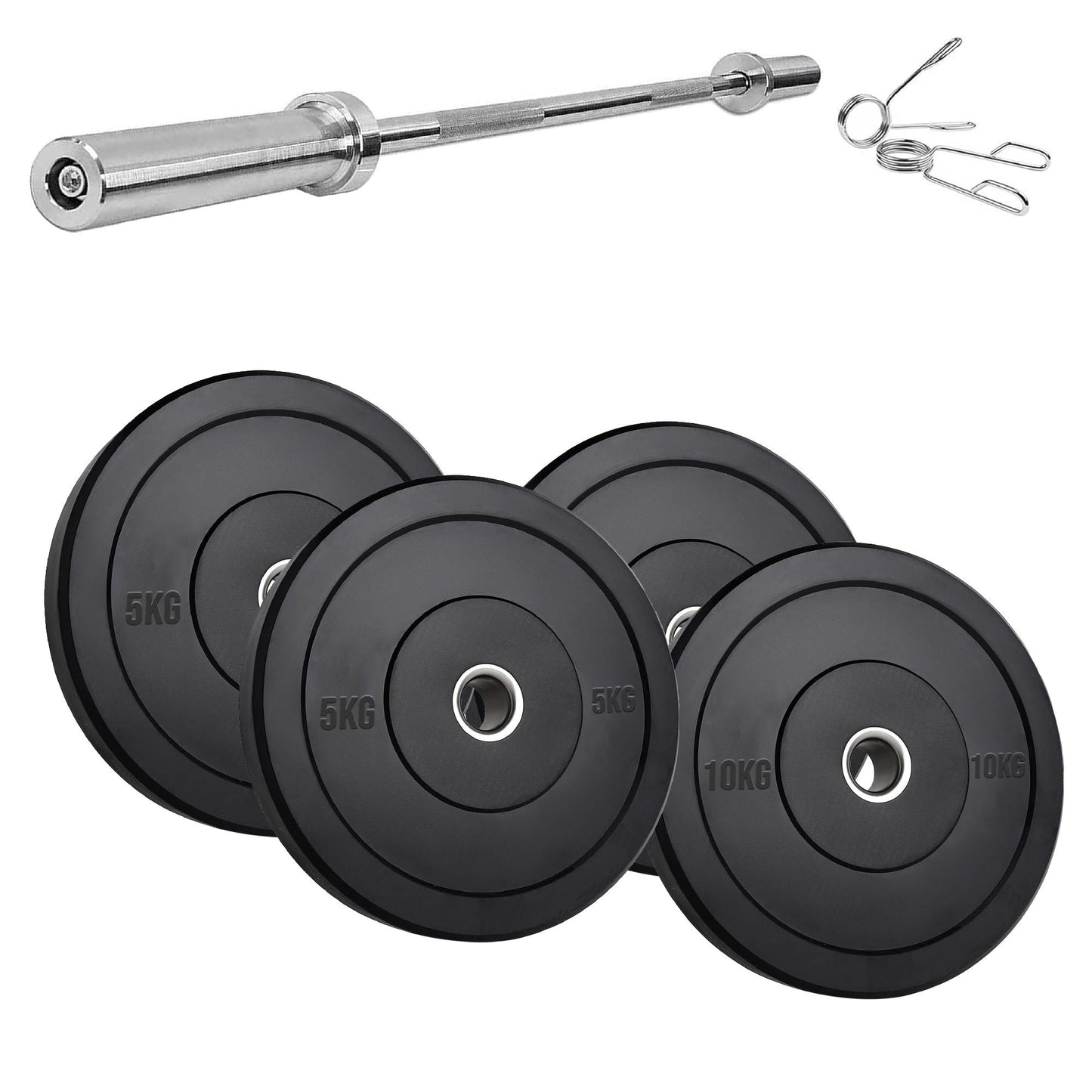 Olympic Bumper Plates – Premium Rubber-Coated Weights with 2" Steel Insert – Ideal for Powerlifting, CrossFit & Weightlifting – Singles, Pairs & Sets Available