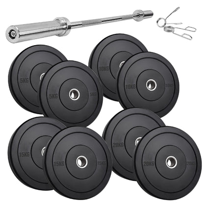 Olympic Bumper Plates – Premium Rubber-Coated Weights with 2" Steel Insert – Ideal for Powerlifting, CrossFit & Weightlifting – Singles, Pairs & Sets Available