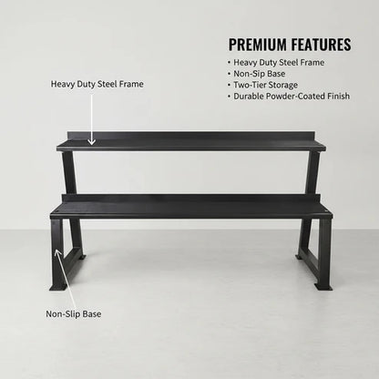 Black metal bench with highlighted features on a white background