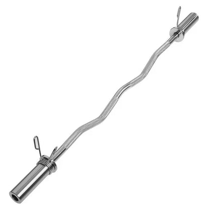 Curved barbell on a white background