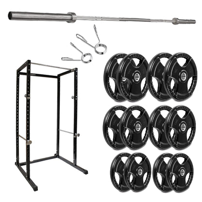 G100 Commercial Grade Power Rack – Heavy-Duty Squat Cage with Pull-Up Bar, Adjustable J-Hooks & Safety Pins – Reinforced Steel Frame for Professional Home Gym Strength Training