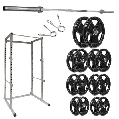 G100 Commercial Grade Power Rack – Heavy-Duty Squat Cage with Pull-Up Bar, Adjustable J-Hooks & Safety Pins – Reinforced Steel Frame for Professional Home Gym Strength Training