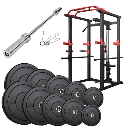 Power Multi Cage with Cable Pulley System – Heavy-Duty Adjustable Power Rack with Lat Pulldown & Multi-Grip Pull-Up Bar – Full-Body Strength Training Station for Home & Commercial Gyms