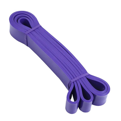 Purple resistance band on a white background