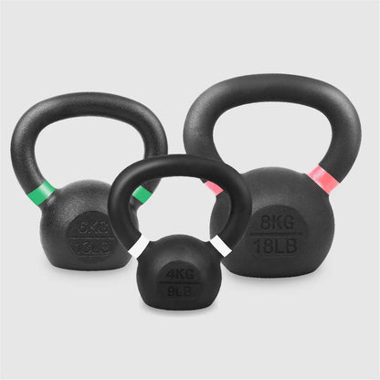 Premium Cast Iron Kettlebells – Solid Strength Training Weights with Wide Smooth Grip – Durable Kettlebell Set for Home Gym Workouts – Multiple Weight Options for All Fitness Levels