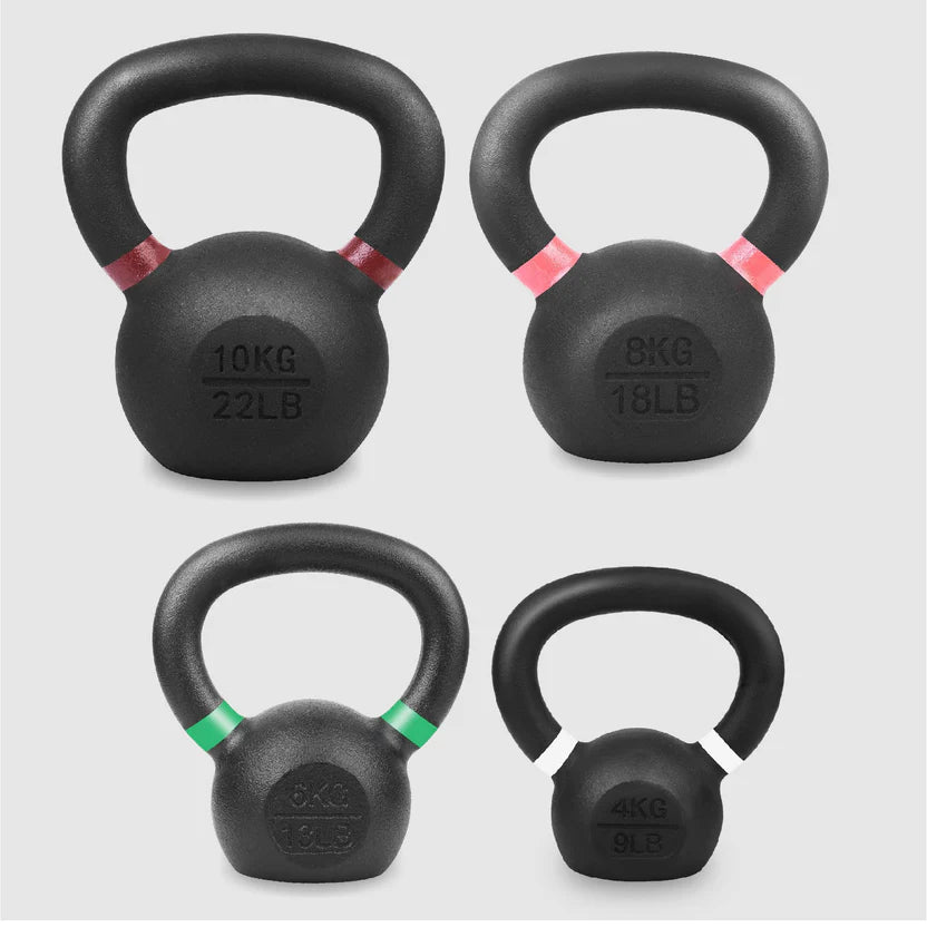 Premium Cast Iron Kettlebells – Solid Strength Training Weights with Wide Smooth Grip – Durable Kettlebell Set for Home Gym Workouts – Multiple Weight Options for All Fitness Levels