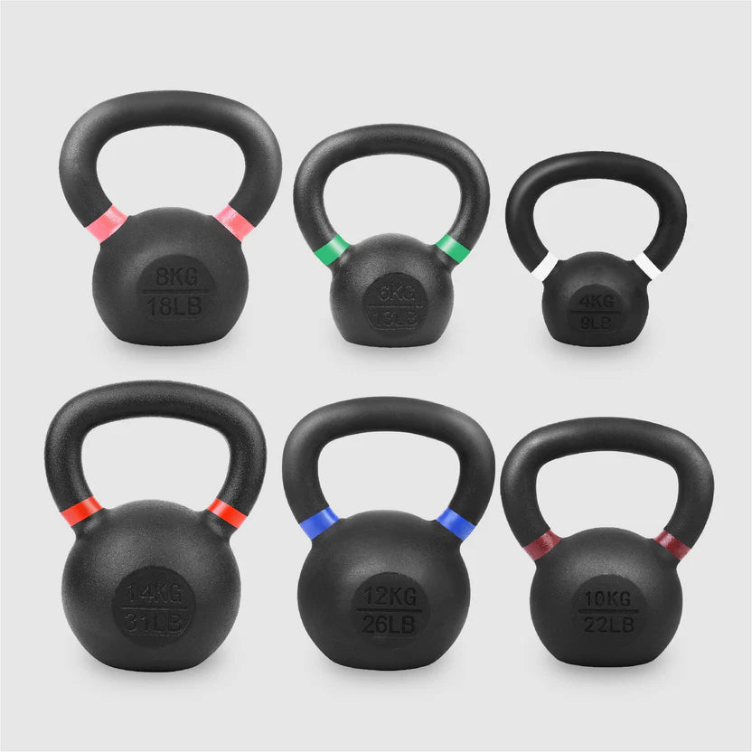 Premium Cast Iron Kettlebells – Solid Strength Training Weights with Wide Smooth Grip – Durable Kettlebell Set for Home Gym Workouts – Multiple Weight Options for All Fitness Levels