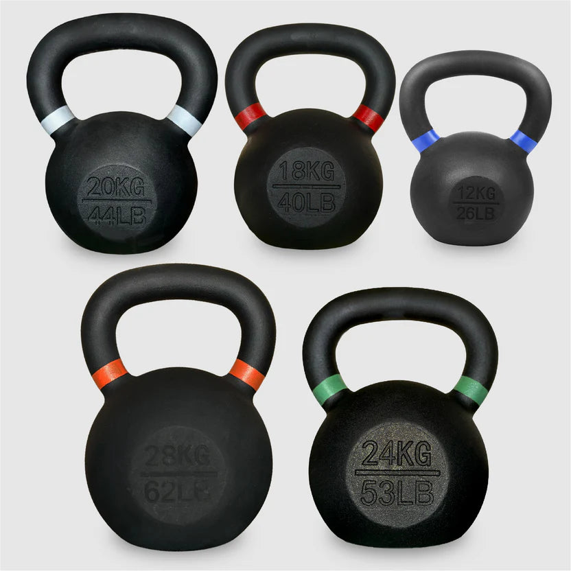 Premium Cast Iron Kettlebells – Solid Strength Training Weights with Wide Smooth Grip – Durable Kettlebell Set for Home Gym Workouts – Multiple Weight Options for All Fitness Levels