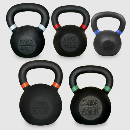 Premium Cast Iron Kettlebells – Solid Strength Training Weights with Wide Smooth Grip – Durable Kettlebell Set for Home Gym Workouts – Multiple Weight Options for All Fitness Levels