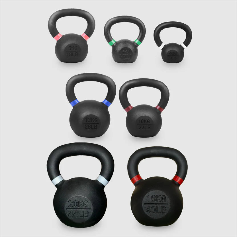 Premium Cast Iron Kettlebells – Solid Strength Training Weights with Wide Smooth Grip – Durable Kettlebell Set for Home Gym Workouts – Multiple Weight Options for All Fitness Levels