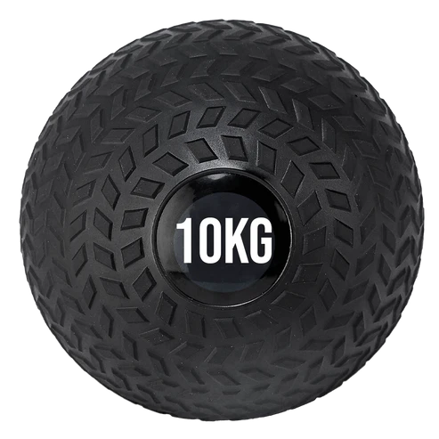 Black 10KG weight ball on a white background