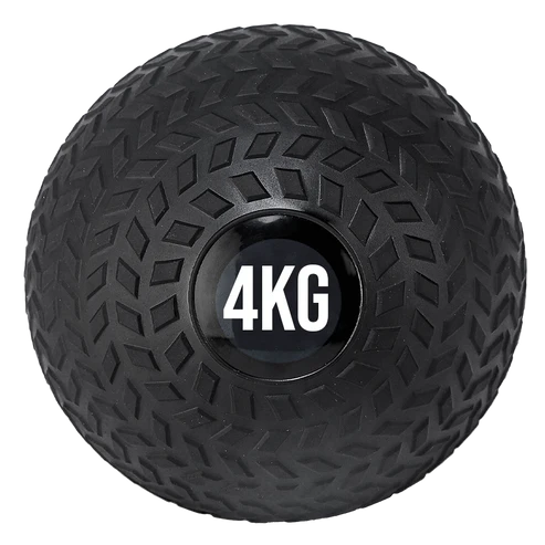 Black 4KG weight ball on a white background