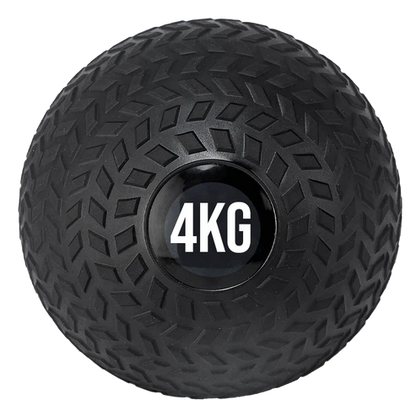 Black 4KG weight ball on a white background